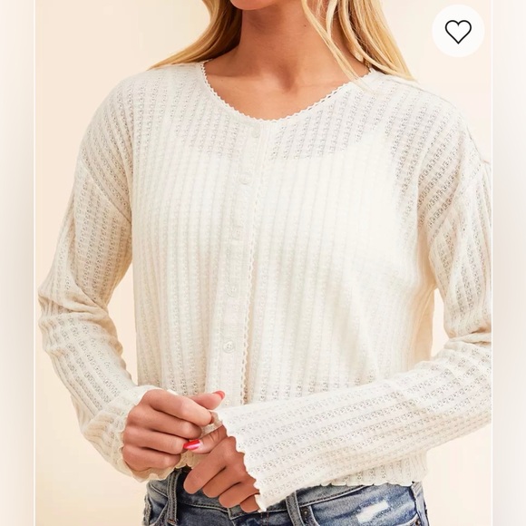 Bohme Pointelle Cropped Top - Picture 4 of 6